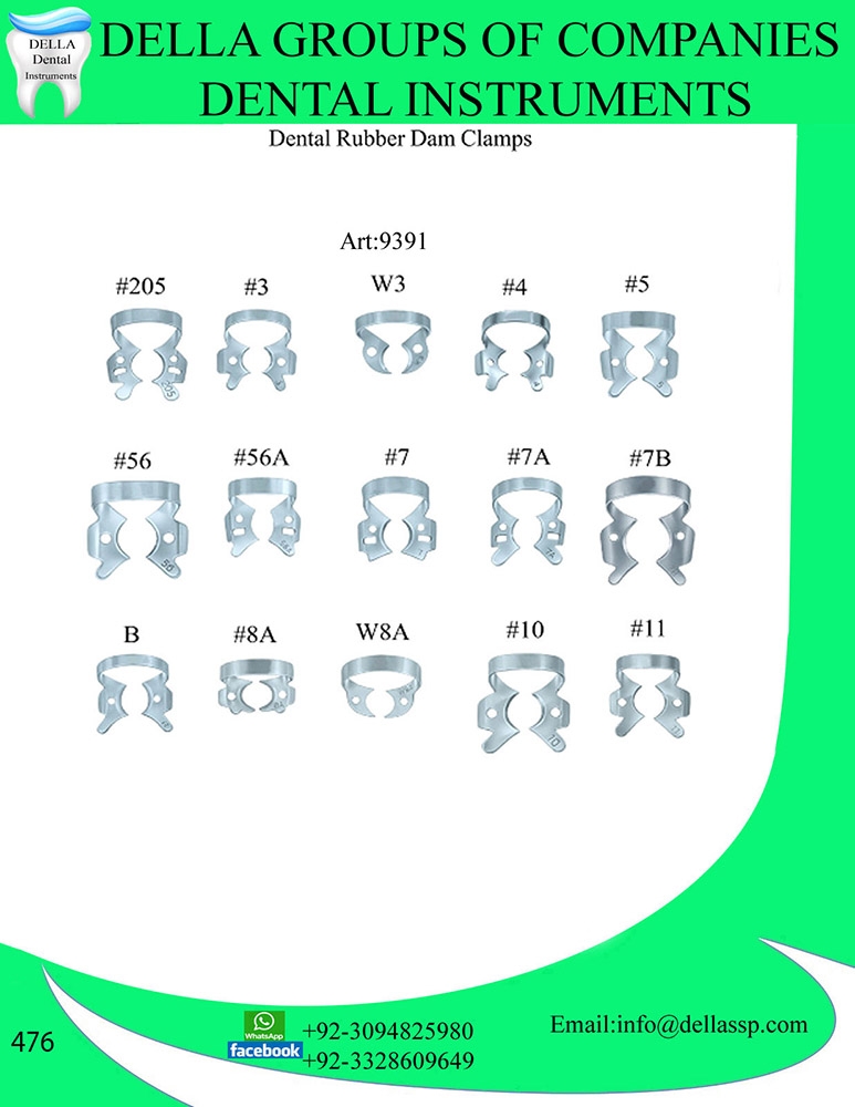 Dental Rubber Dam Clamps